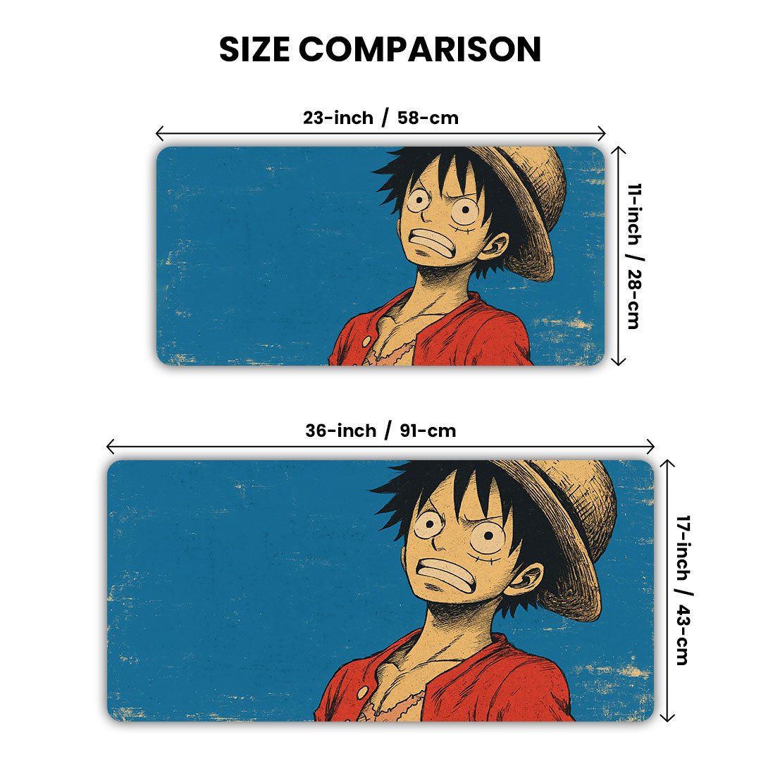 Luffy Retro Shock Gaming Desk Mat