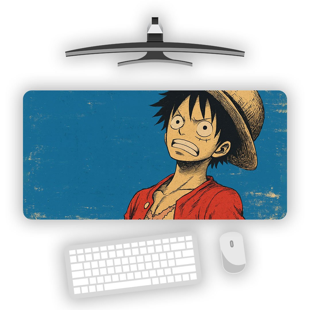 Luffy Retro Shock Gaming Desk Mat