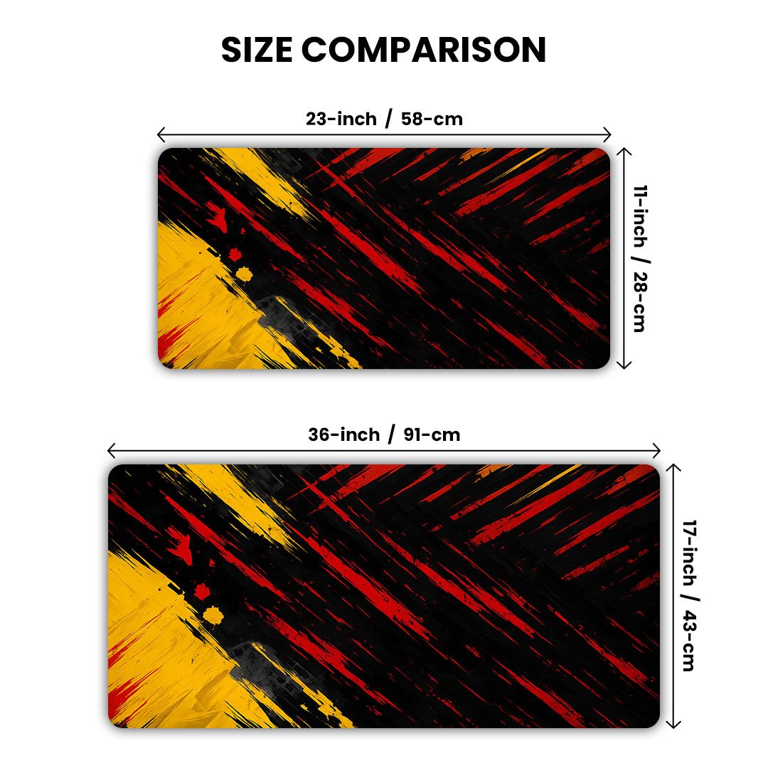 Abstract Fury Gaming Desk Mat