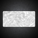 White Contour Gaming Desk Mat