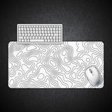 White Contour Gaming Desk Mat