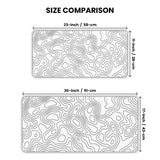 White Contour Gaming Desk Mat