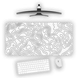 White Contour Gaming Desk Mat