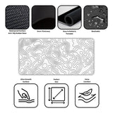 White Contour Gaming Desk Mat