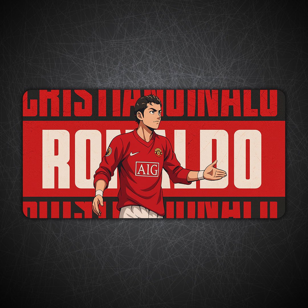 Ronaldo Red Royal Gaming Desk Mat