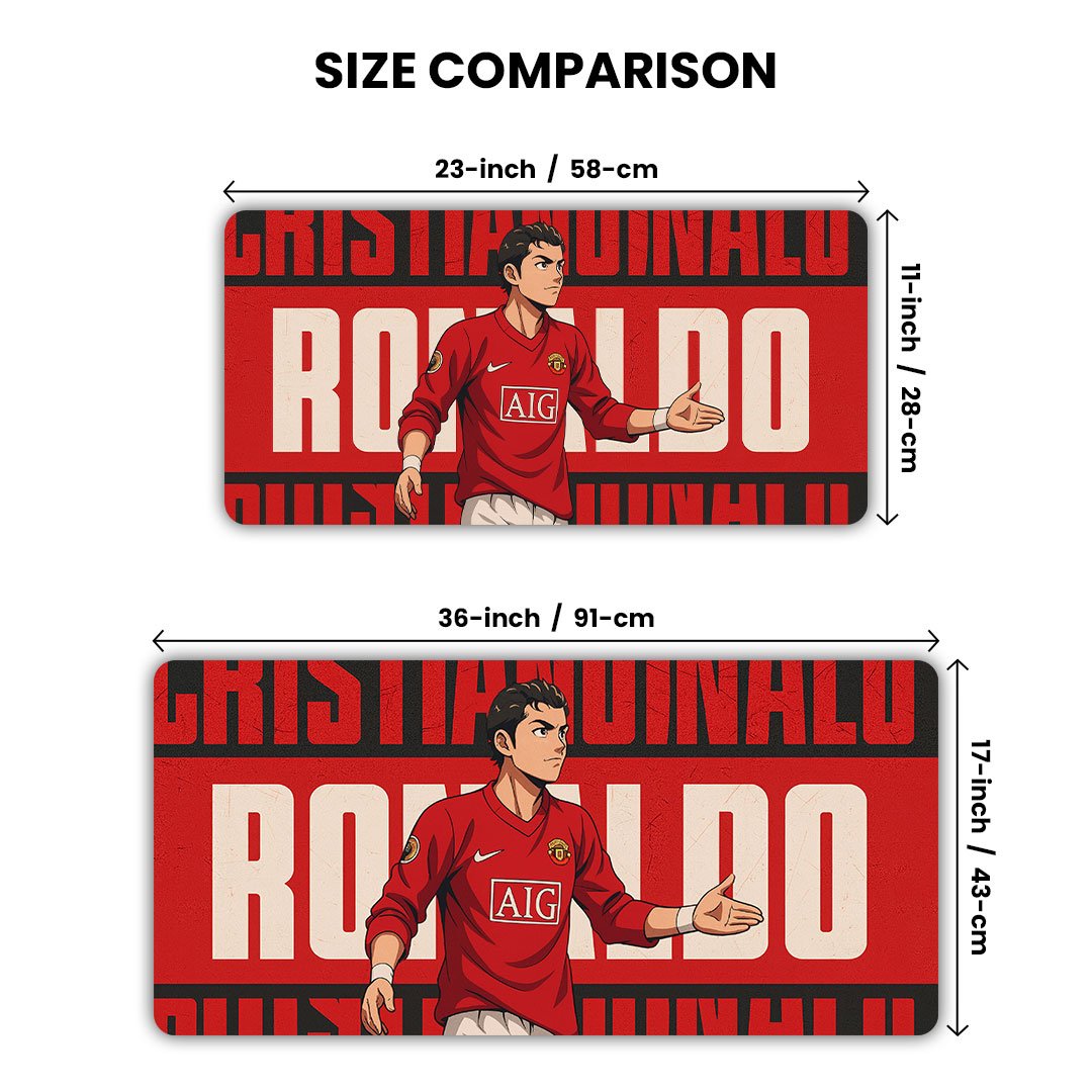 Ronaldo Red Royal Gaming Desk Mat