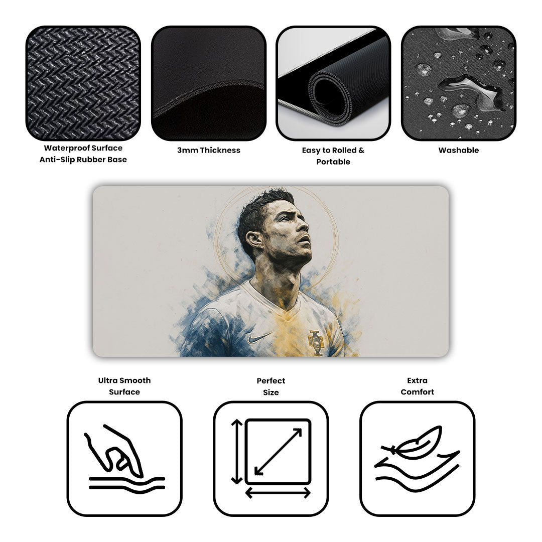 Ronaldo Potrate Gaming Desk Mat