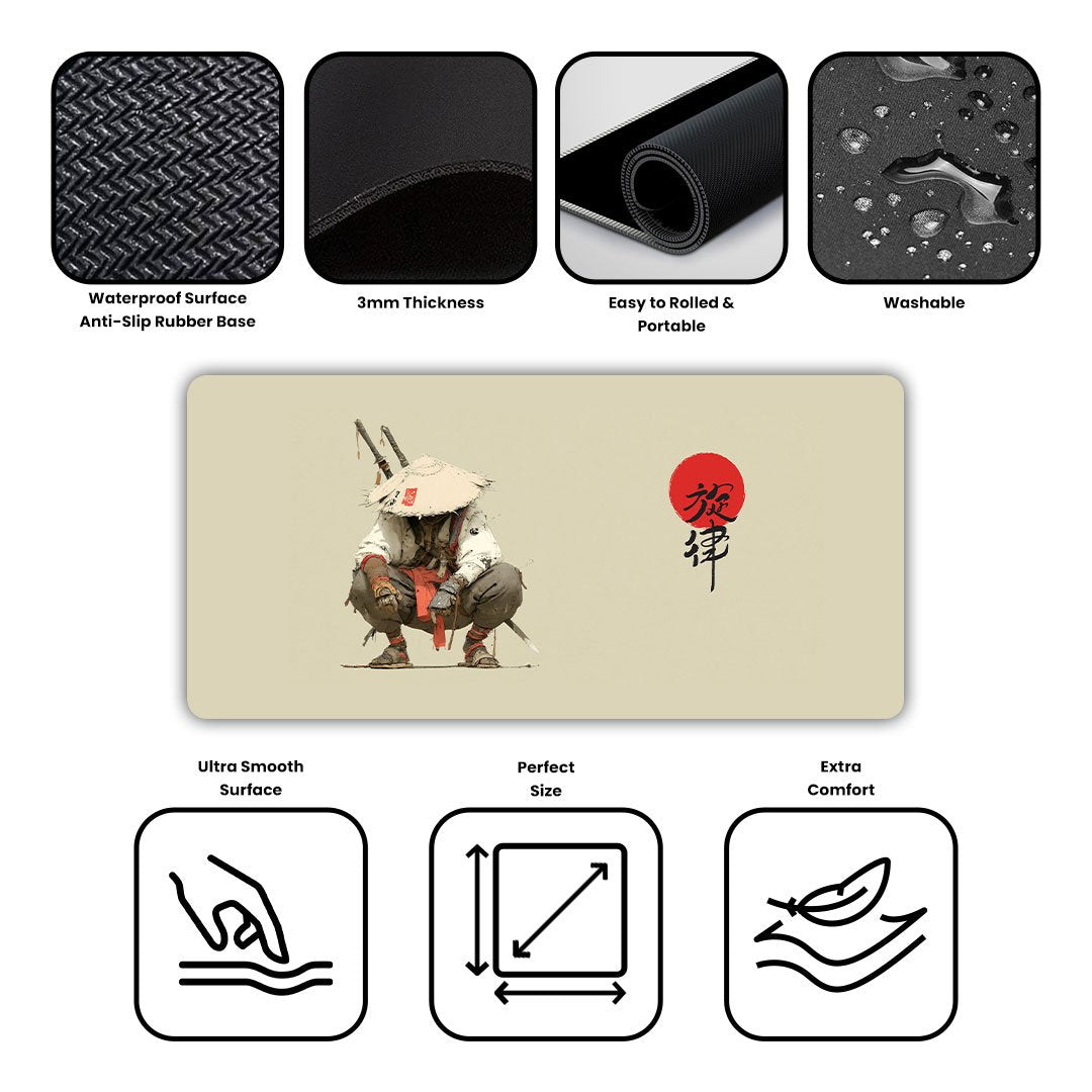 Japanese Samurai Gaming Desk Mat