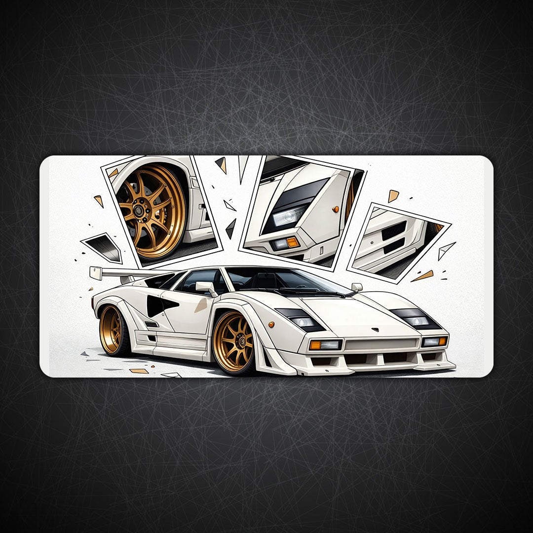 Lamborghini Countach LP400 S Turbo Gaming Desk Mat