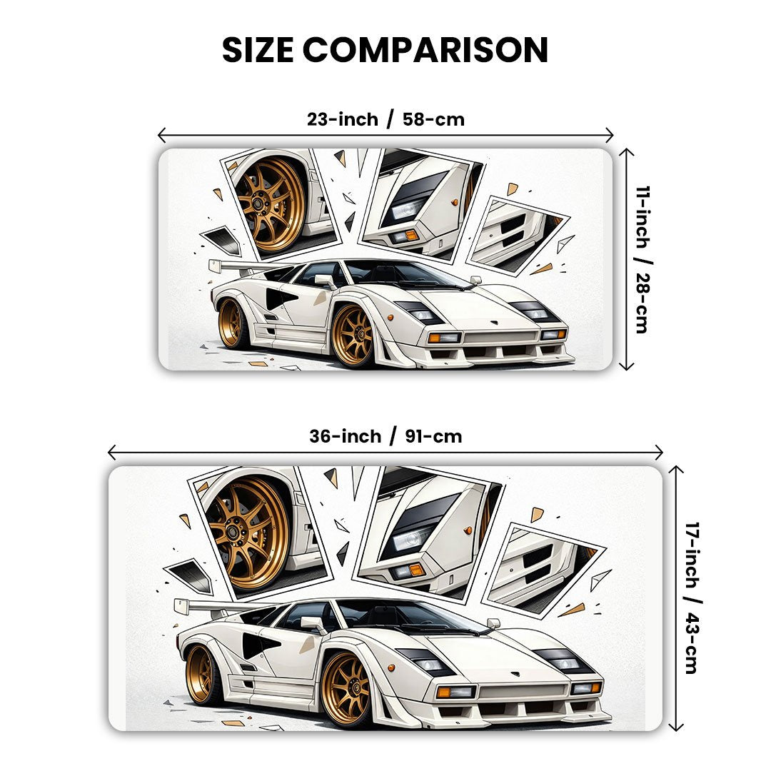 Lamborghini Countach LP400 S Turbo Gaming Desk Mat