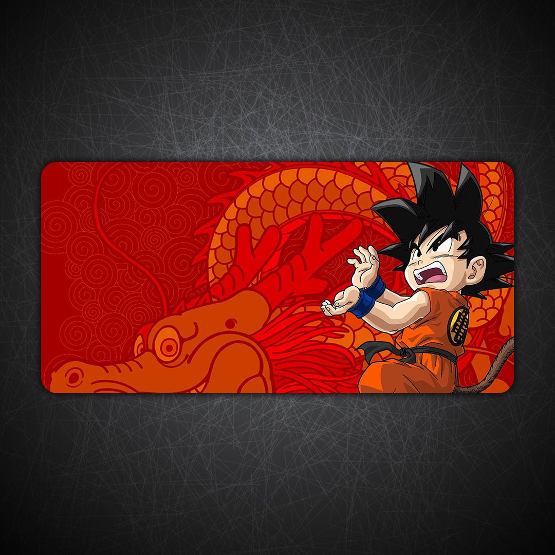 Kid Goku Tiny Titan Dragon Pulse Edition Gaming Desk Mat
