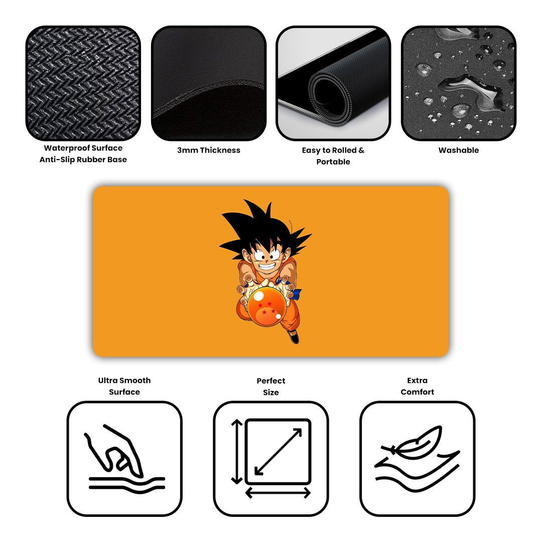Kid Goku Little Legend Dragon Ball Z Gaming Desk Mat