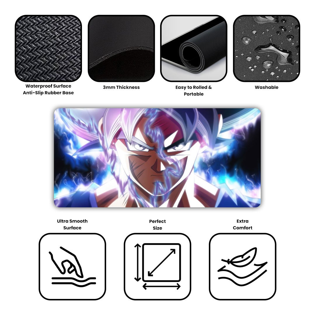 Goku Ultra Instinct Gaming Desk Mat