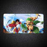 Zoro and Luffy in Fight One Piece Gaming Desk Mat