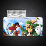 Zoro and Luffy in Fight One Piece Gaming Desk Mat