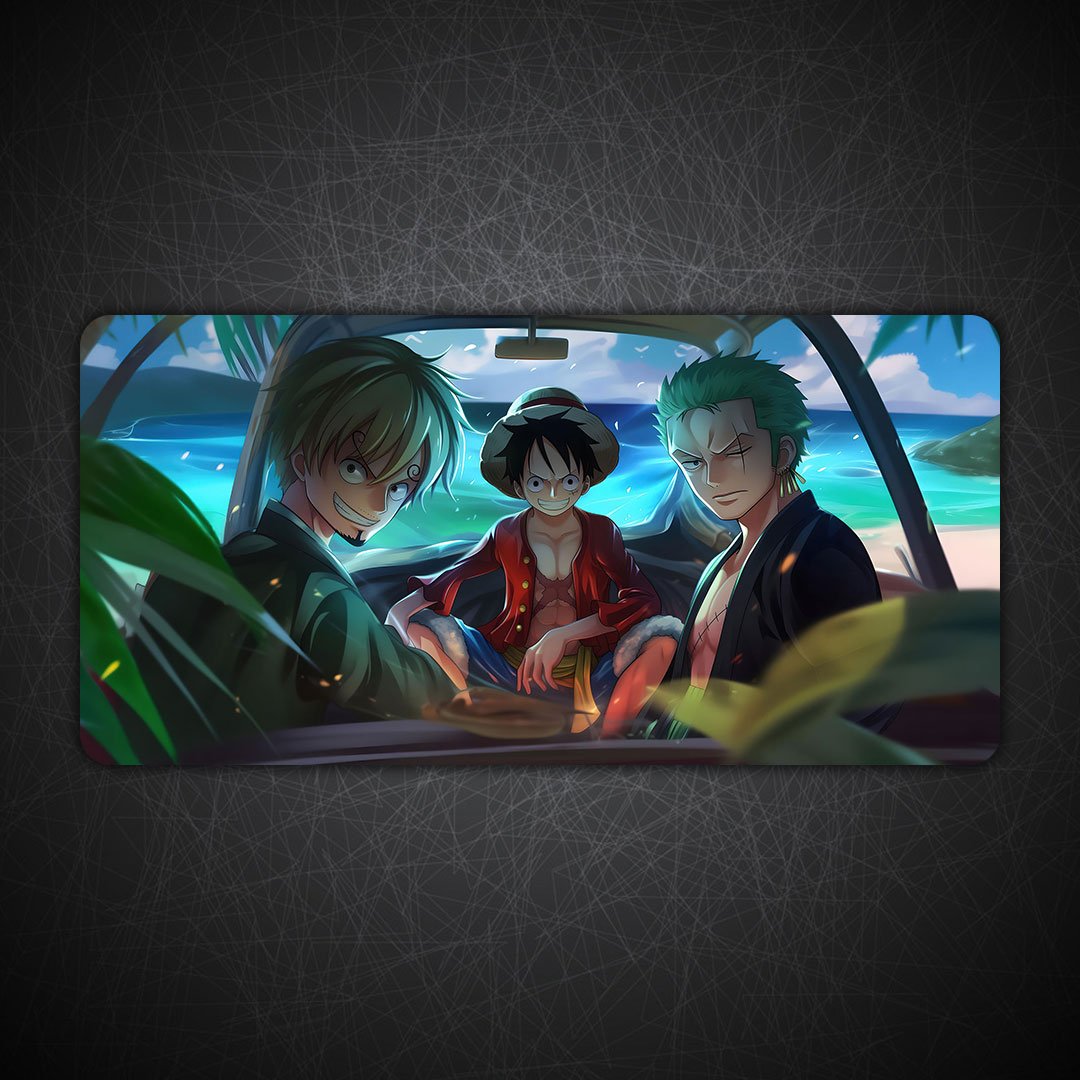 One Piece Luffy, Sanji and Zoro Gaming Desk Mat