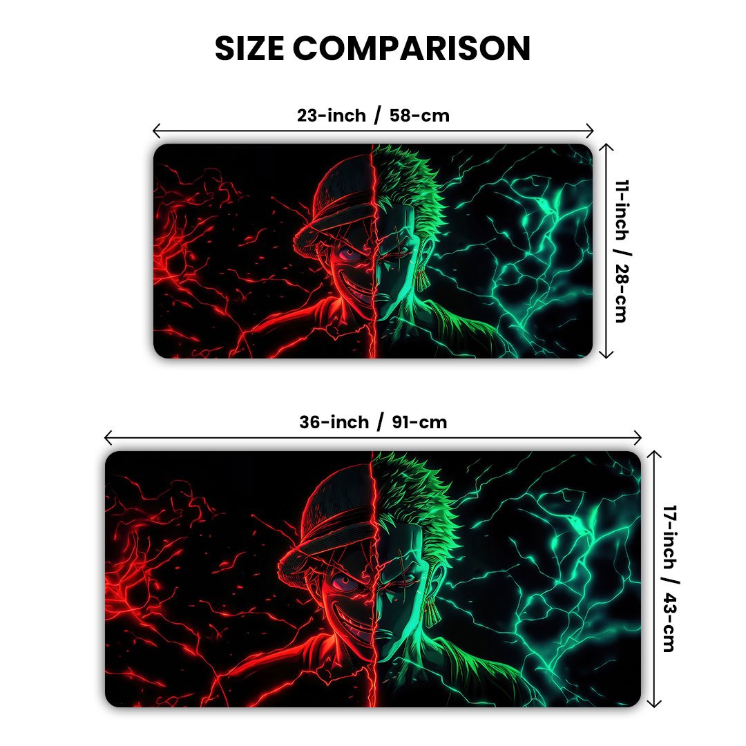 Monkey D. Luffy vs Roronoa Zoro Gaming Desk Mat