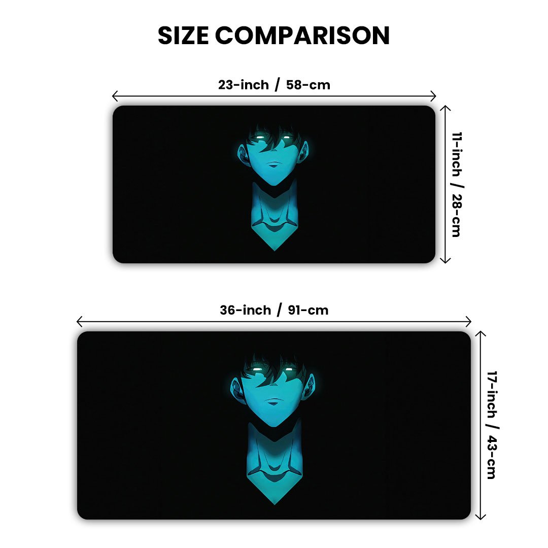 Solo Leveling Sung Jinwoo Shadow Power Gaming Desk Mat