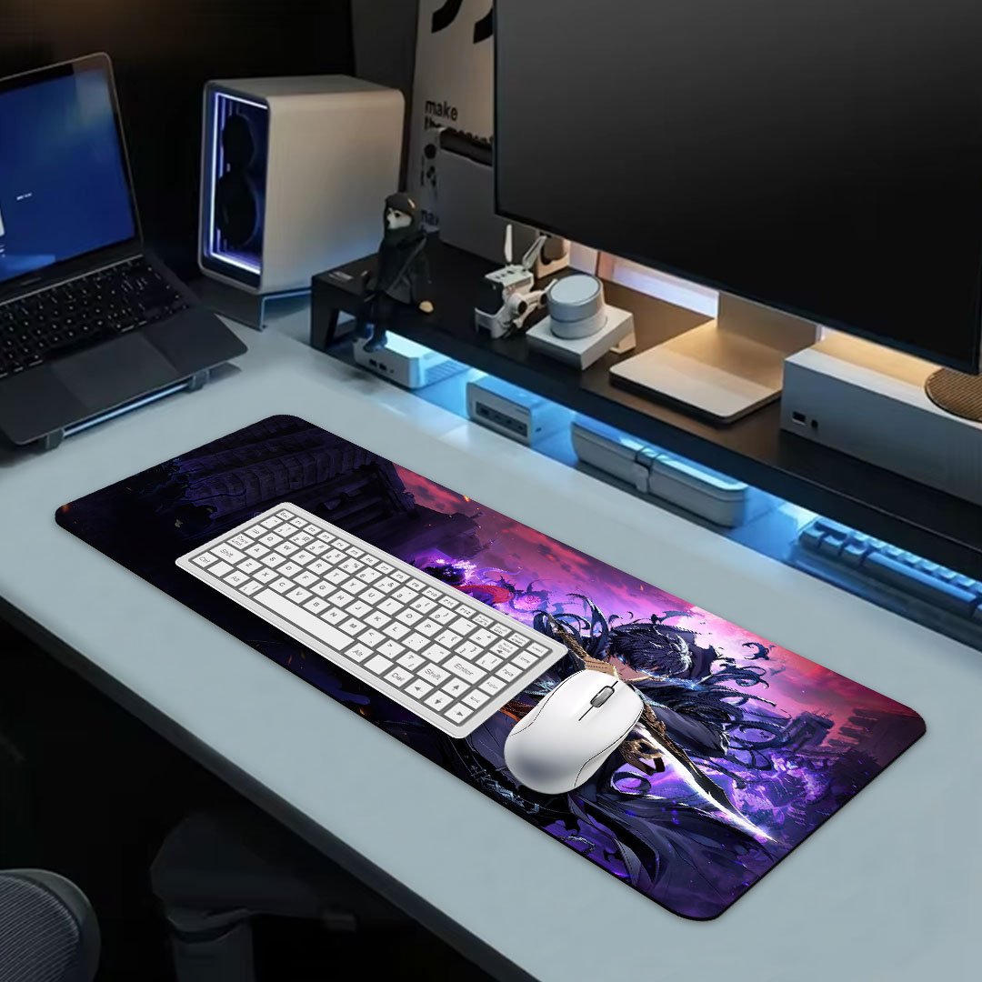 Solo Leveling Sung Jinwoo Blade Aesthetic Gaming Desk Mat