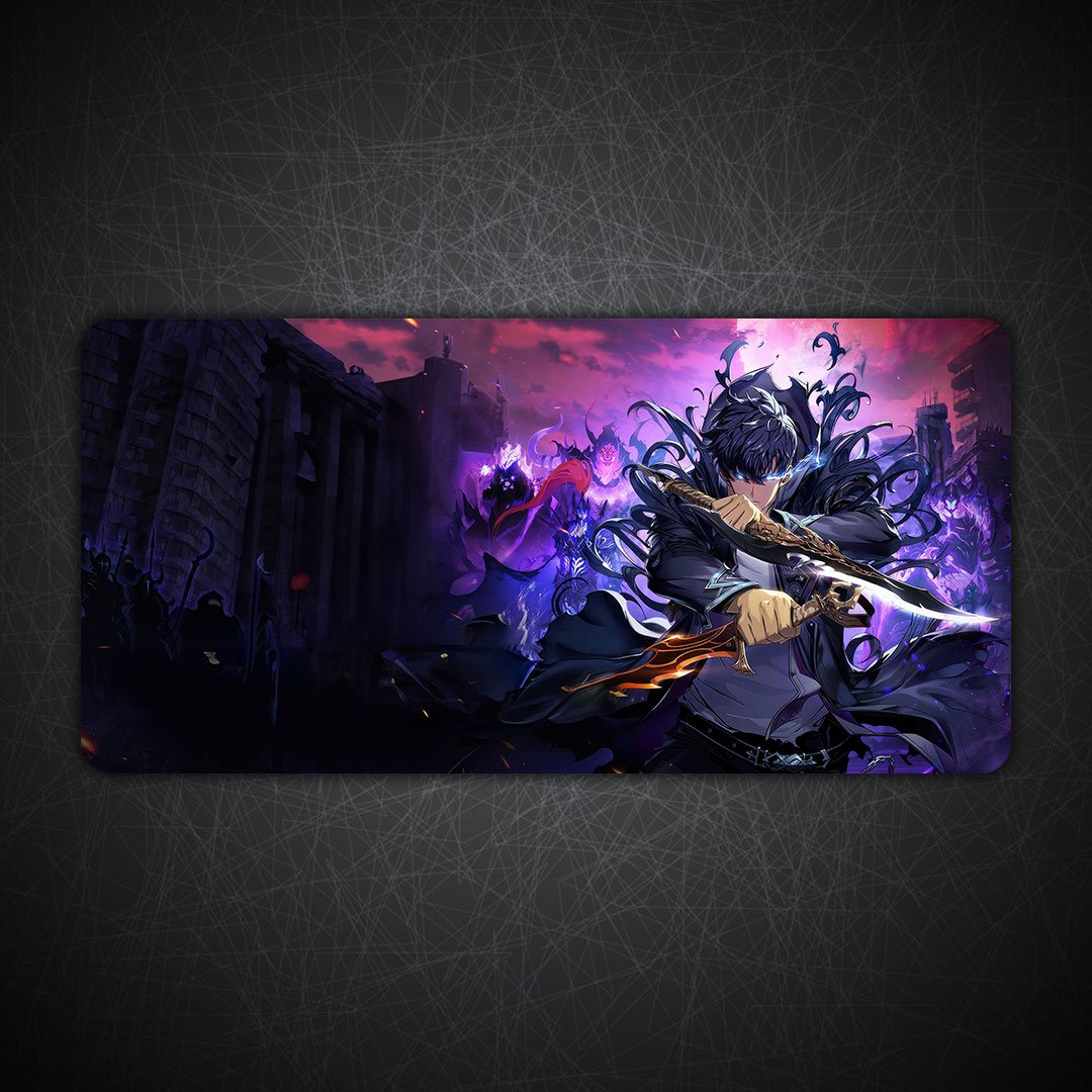 Solo Leveling Sung Jinwoo Blade Aesthetic Gaming Desk Mat