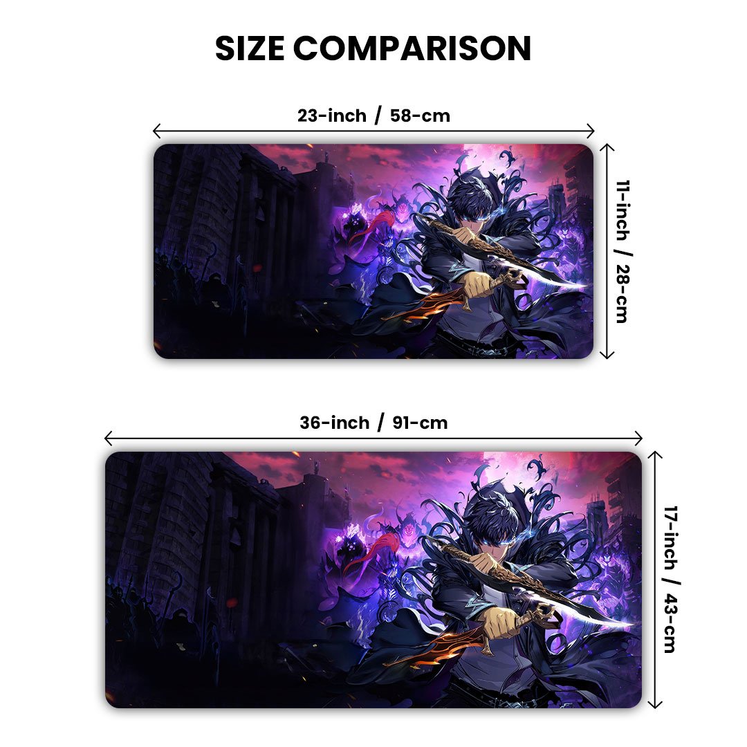 Solo Leveling Sung Jinwoo Blade Aesthetic Gaming Desk Mat