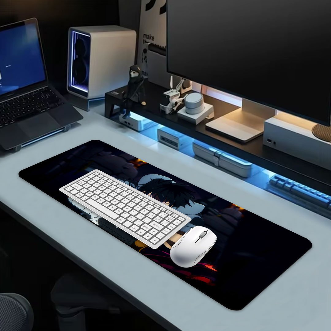 Sung Jin Woo Fight Solo Leveling Gaming Desk Mat