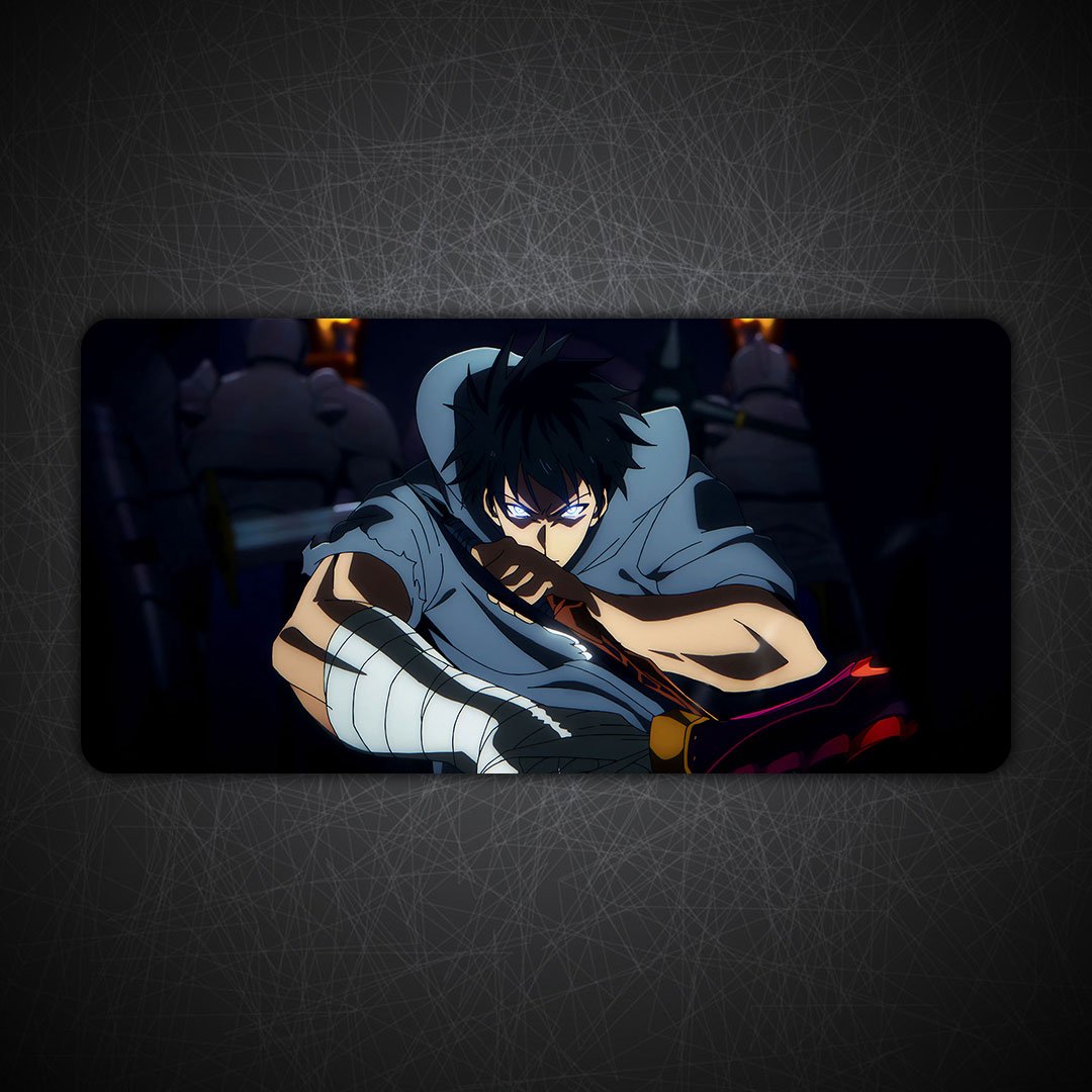 Sung Jin Woo Fight Solo Leveling Gaming Desk Mat