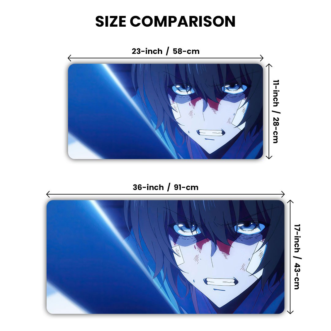 Sung Jin Woo Fight Statue of God Solo Leveling Gaming Desk Mat