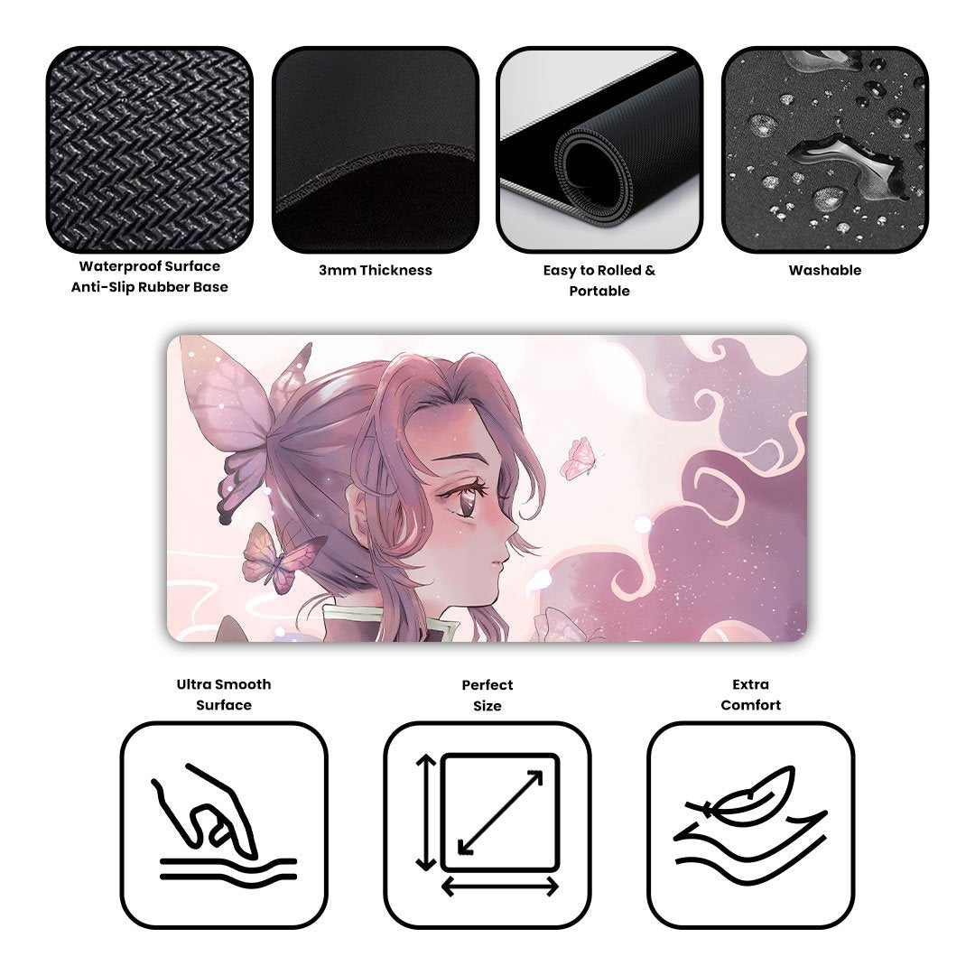 Shinobu Kocho Demon Slayer Gaming Desk Mat
