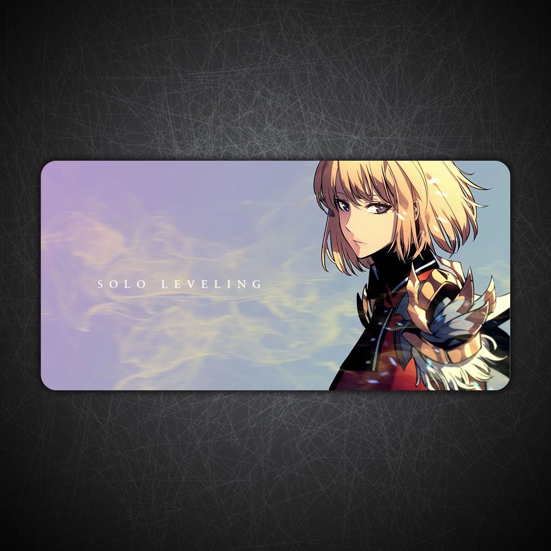 Cha Hae in Solo Leveling Gaming Desk Mat