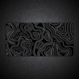 Topographic Dark Gaming Desk Mat