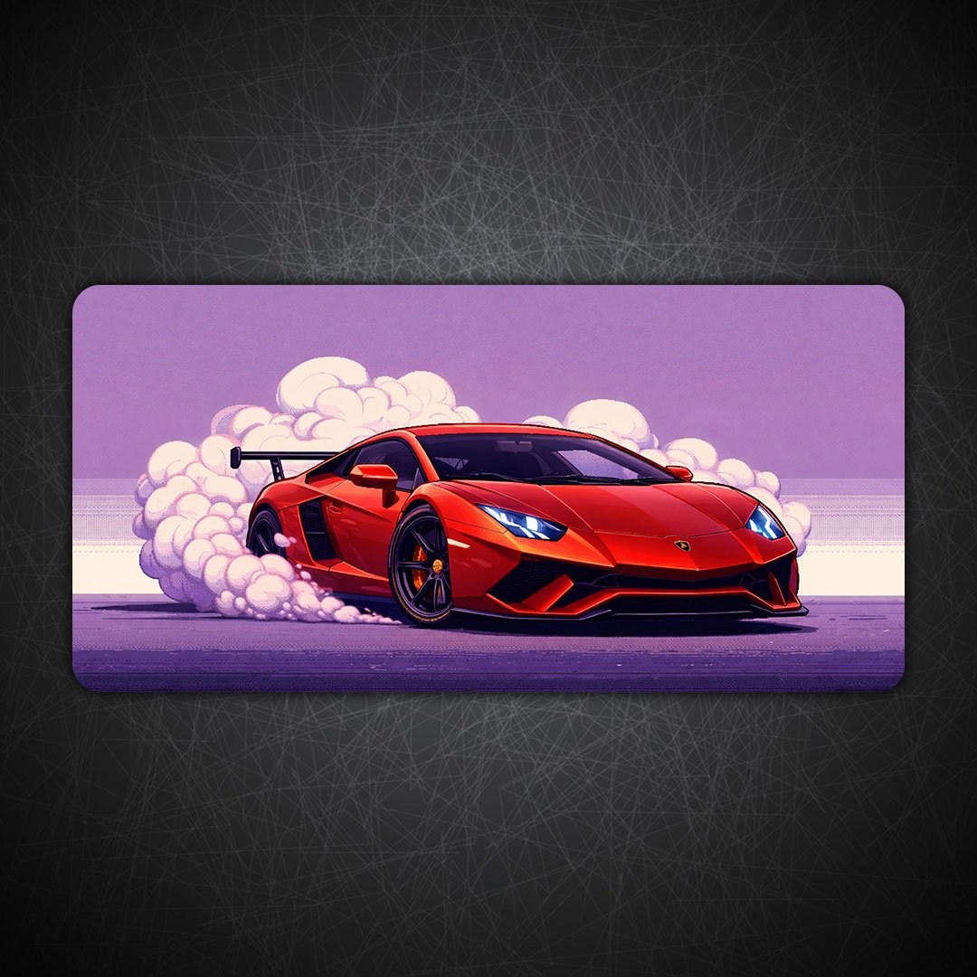Lamborghini Aventador Drifting Gaming Desk Mat