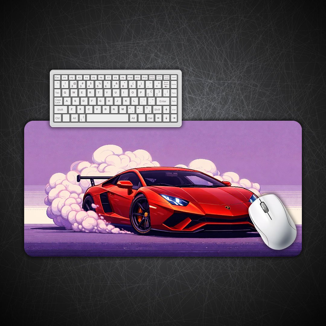 Lamborghini Aventador Drifting Gaming Desk Mat