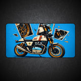 Royal Enfield Continental GT 650 White & Red Gaming Desk Mat