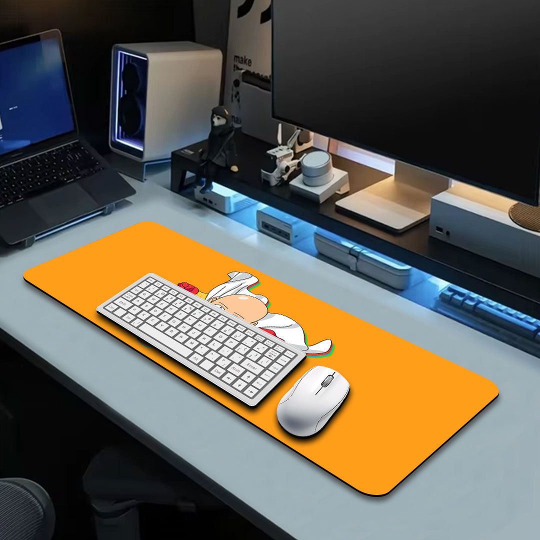 Saitama Flying Pose Desk Mat