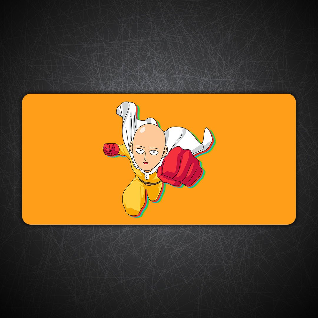 Saitama Flying Pose Desk Mat