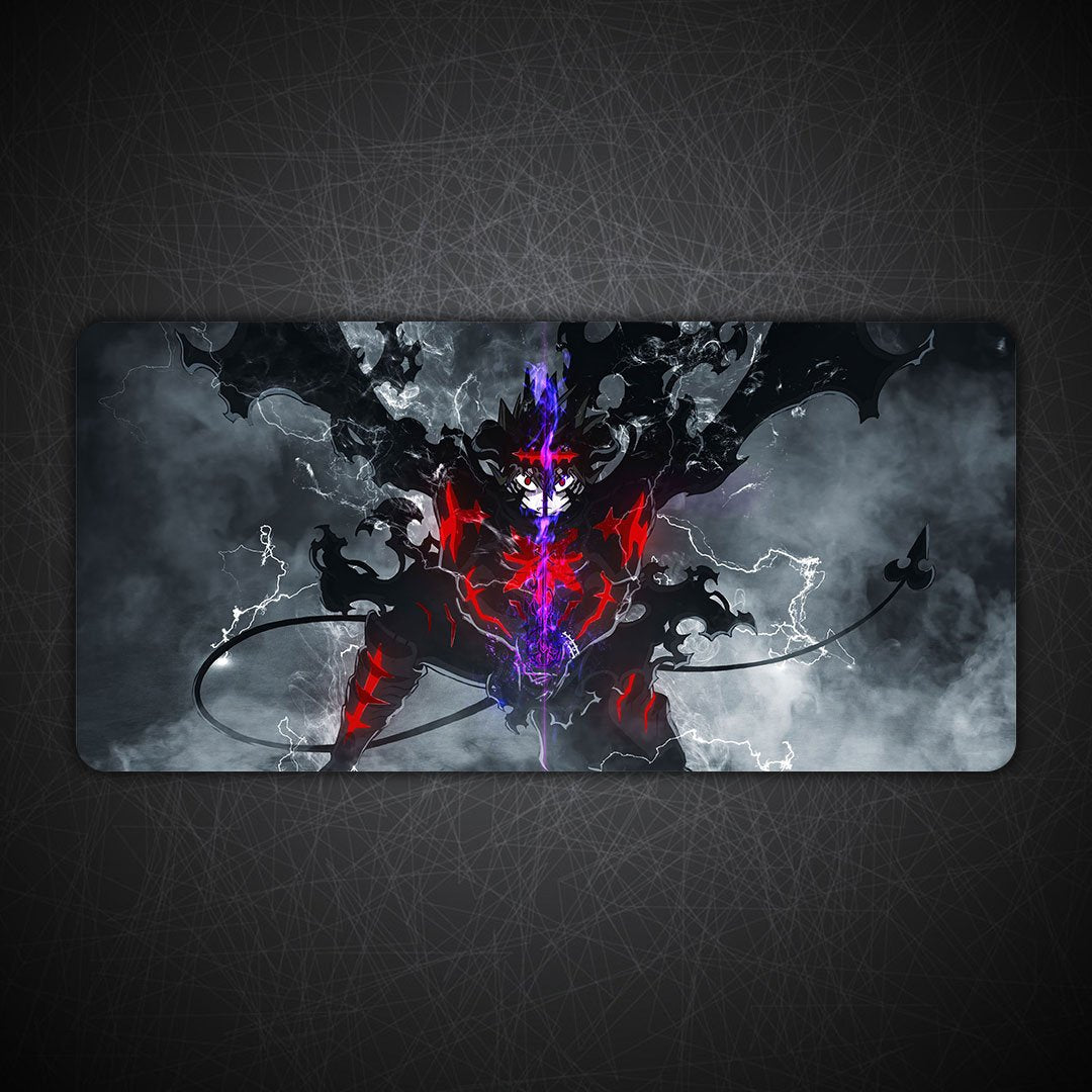Black Asta Black Desk Mat