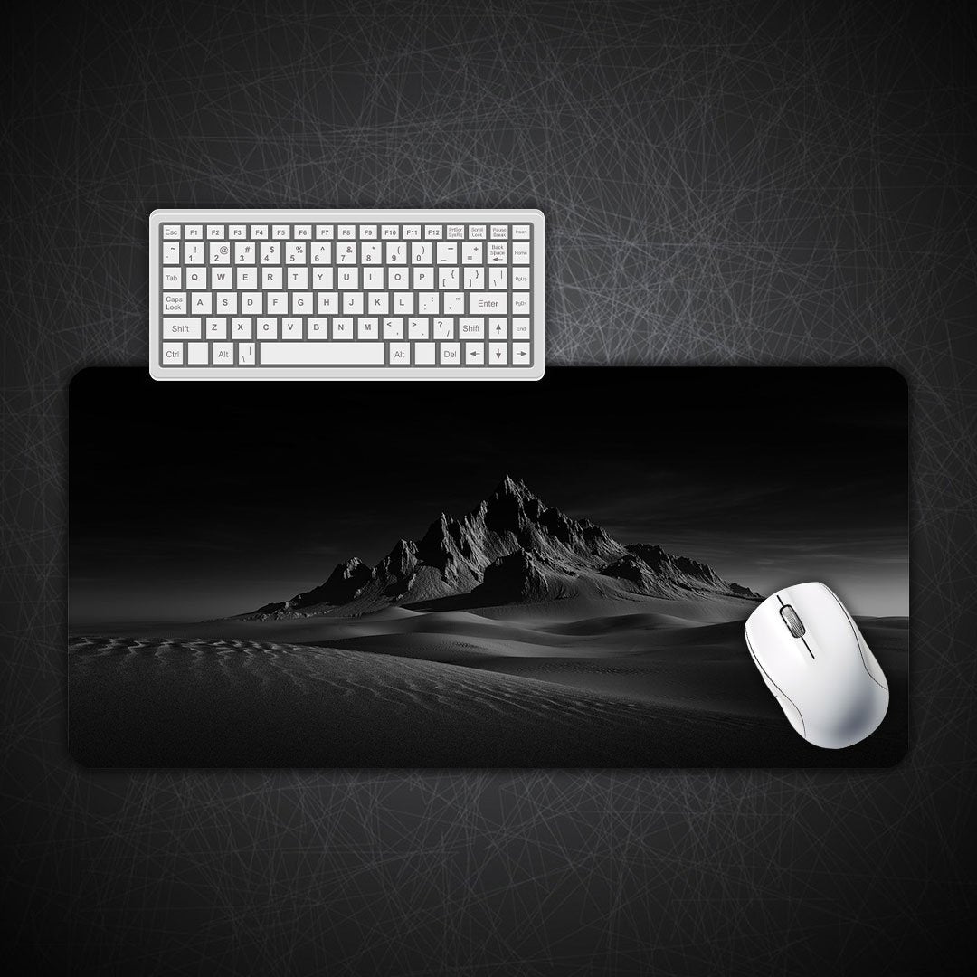 Desert Doom Sand Dunes Dark Background Desk Mat