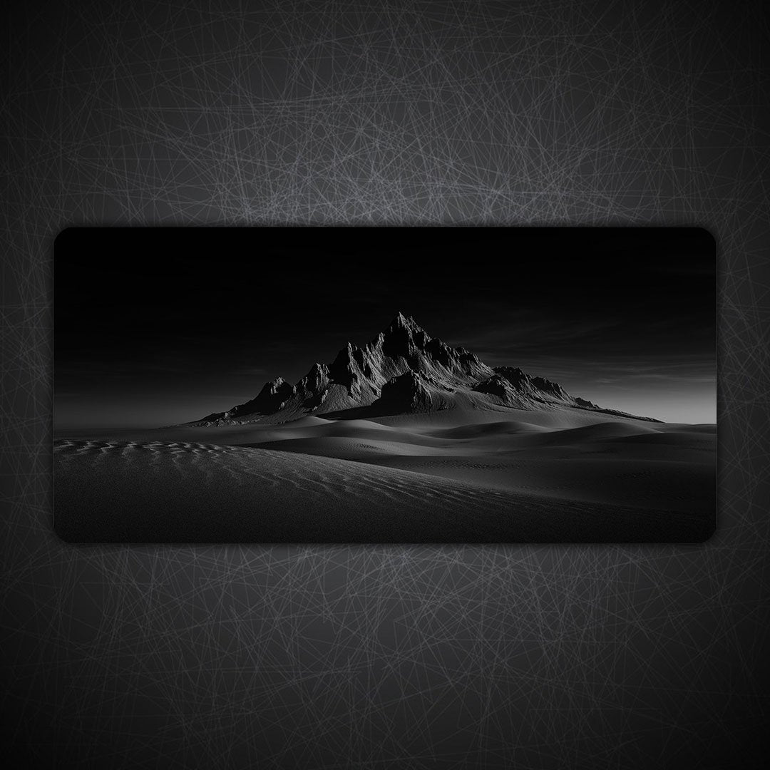 Desert Doom Sand Dunes Dark Background Desk Mat