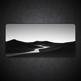 Black and White Landscape Desk Mat