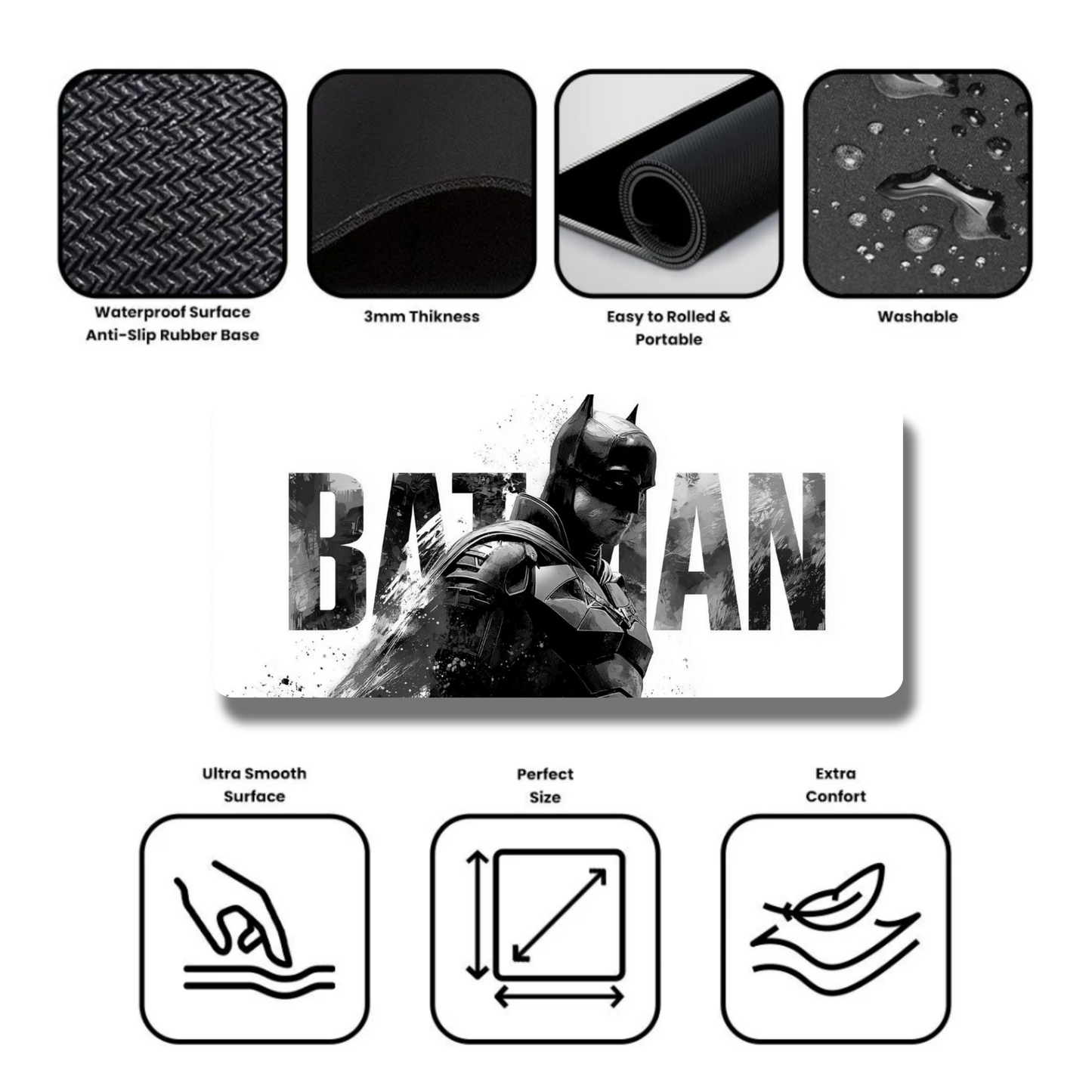 Batman the Black knight Edition Gaming Desk Mat