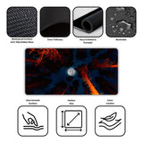 Full Moon Trees Sky View Gaming Desk Mat