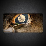 Full Moon cave Steps Path Tunnel Gaming Desk Mat