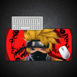 Anime Ninja Desk Mat - Kurama Flame Edition