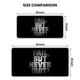 Motivational Dark Theme Gaming Desk Mat