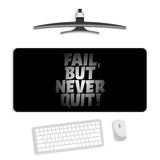 Motivational Dark Theme Gaming Desk Mat