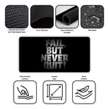 Motivational Dark Theme Gaming Desk Mat