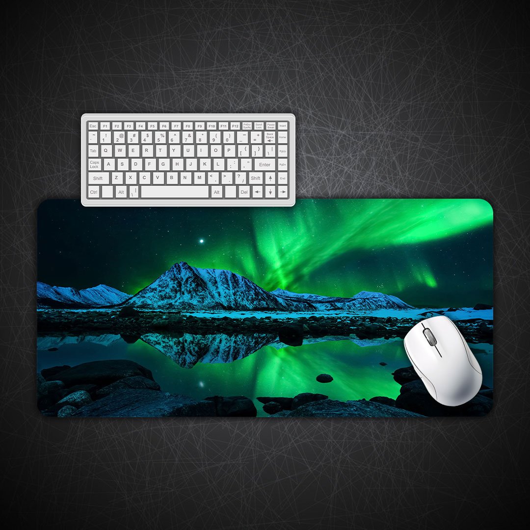 Aurora Borealis Northern lights Gaming Desk Mat