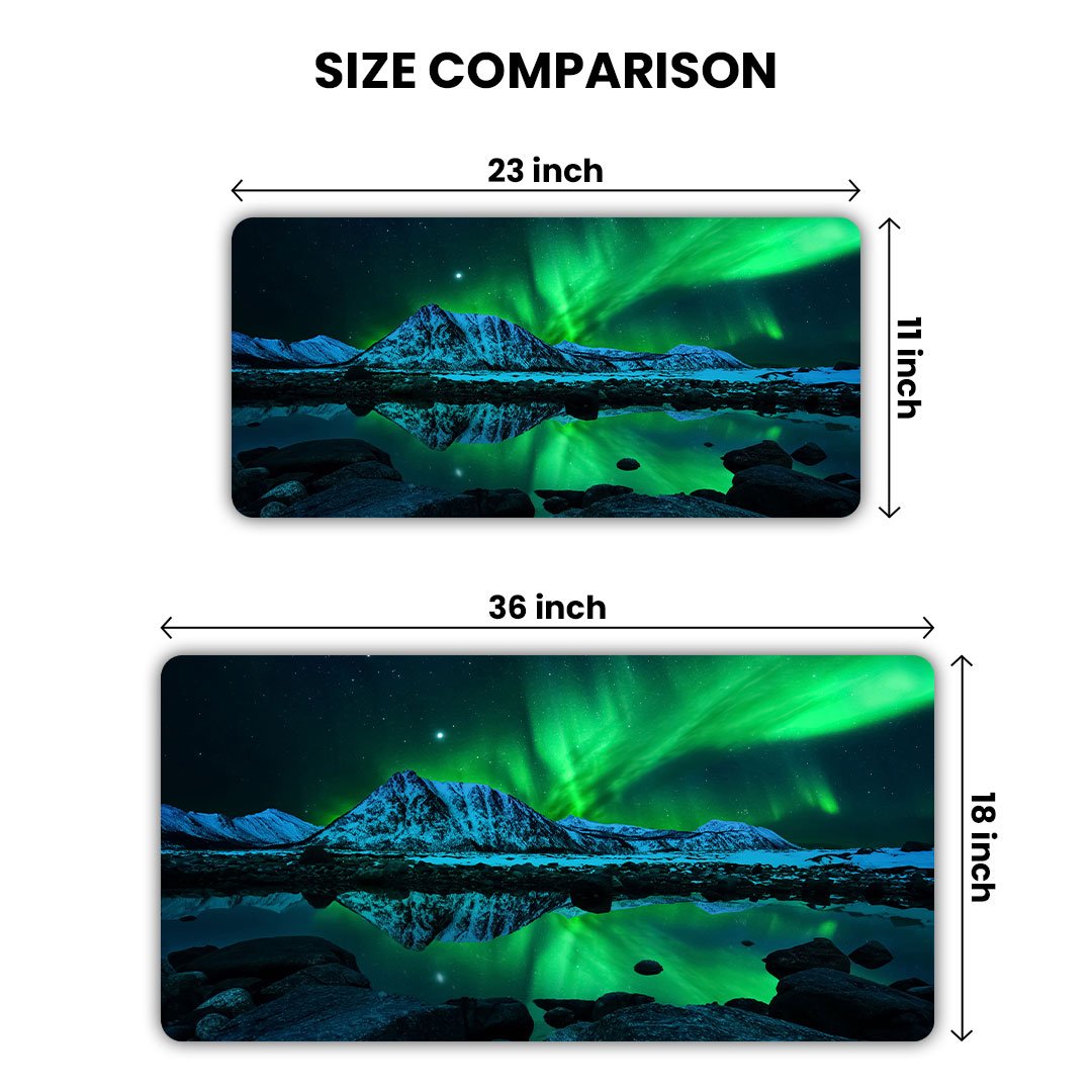Aurora Borealis Northern lights Gaming Desk Mat