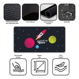 Spacecraft Rocket Planet Stars Gaming Desk Mat